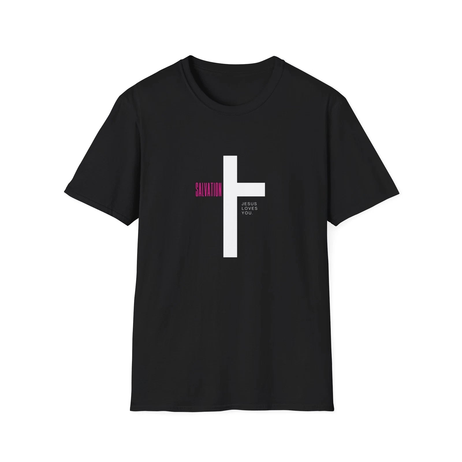 Minimalist Jesus Loves You Unisex Softstyle T-Shirt