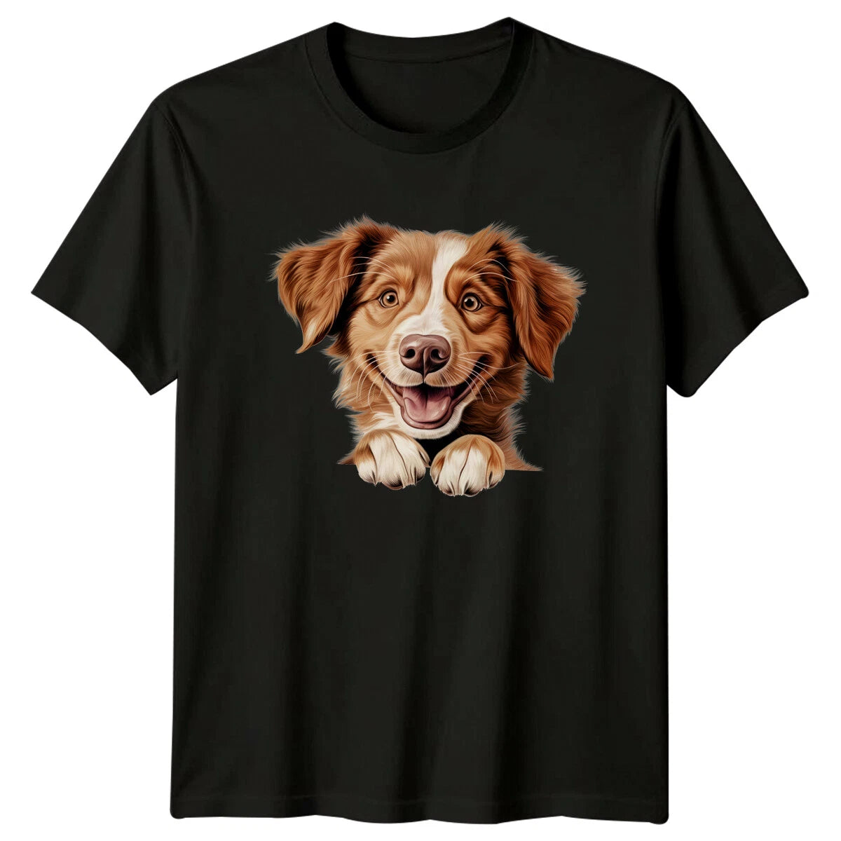 Cute Dog Face T-Shirt, Puppy Portrait Tee, Pet Lover Apparel