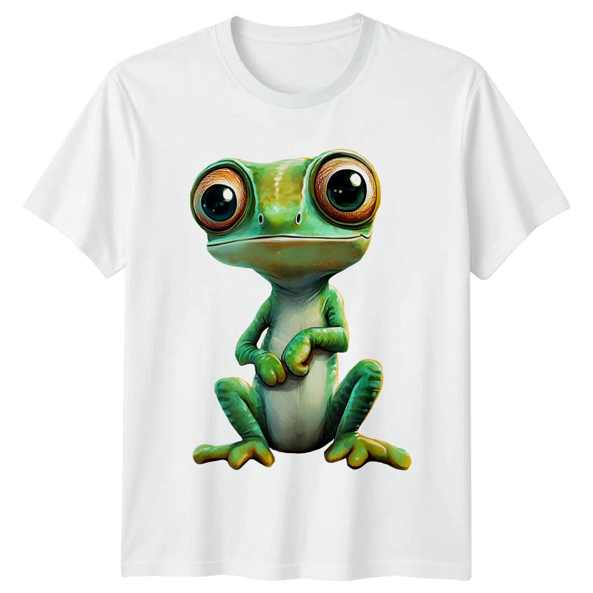 Cute Big Eyed Frog Animals Frogs Men Womens Graphic Tee Unisex T Shirt