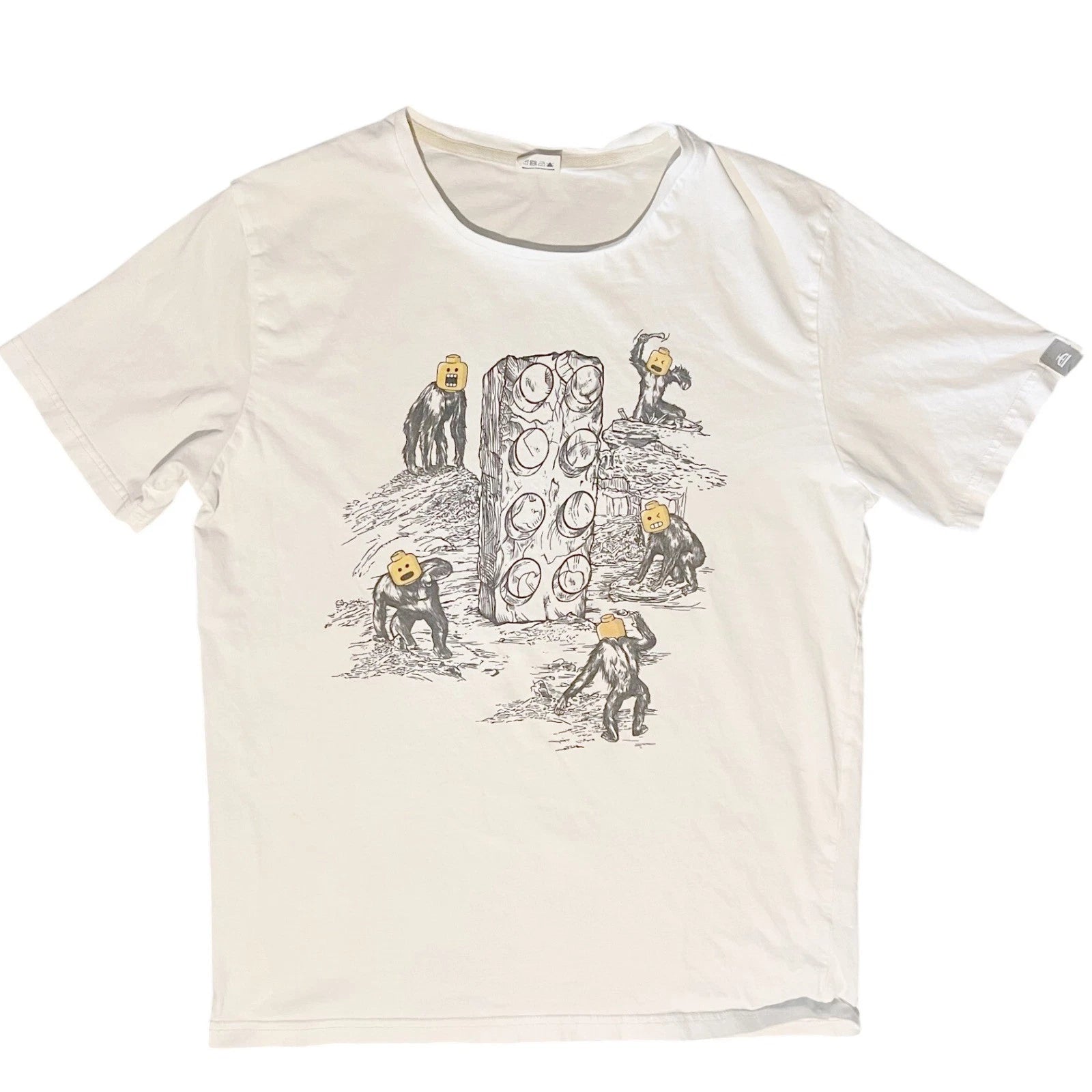 Typographia Organic Cotton Graphic Tee White Size Large Streetwear Artistic GUC