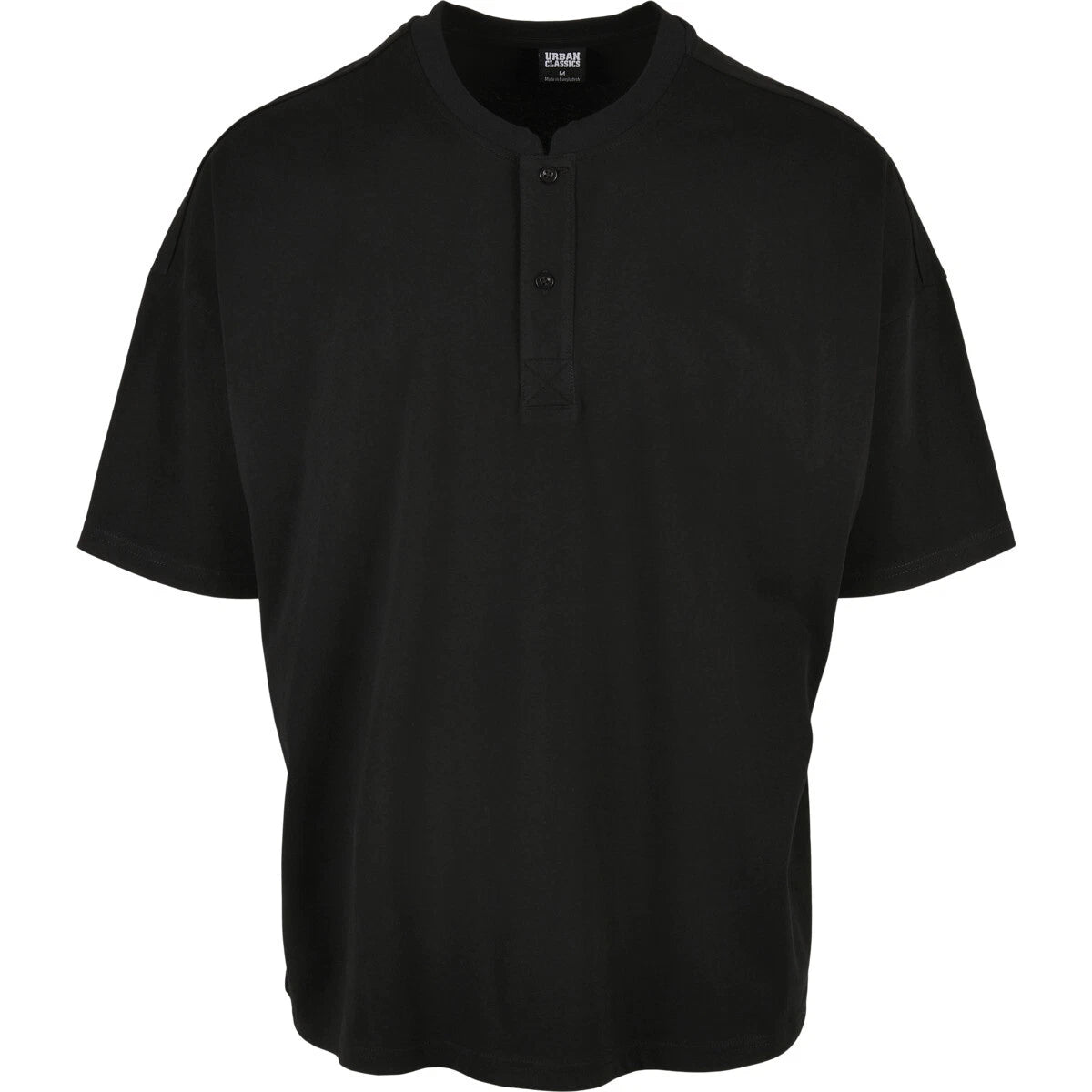 Urban Classics Oversized Henley Button Down Collar Relaxed T-Shirt