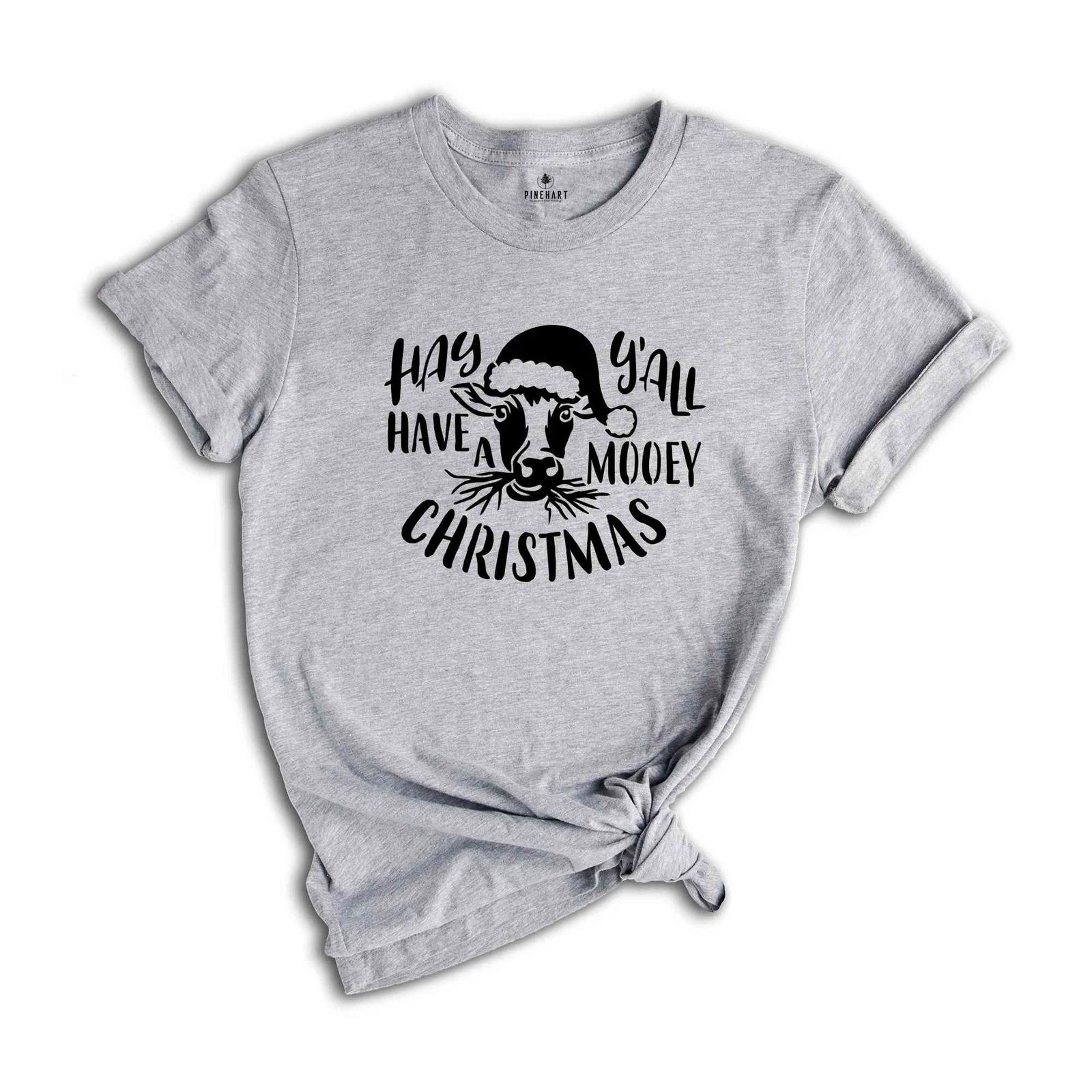 Hay Y'all Have Mooey Christmas Shirt, Cute Christmas Shirt, Cow Shirt, Christmas