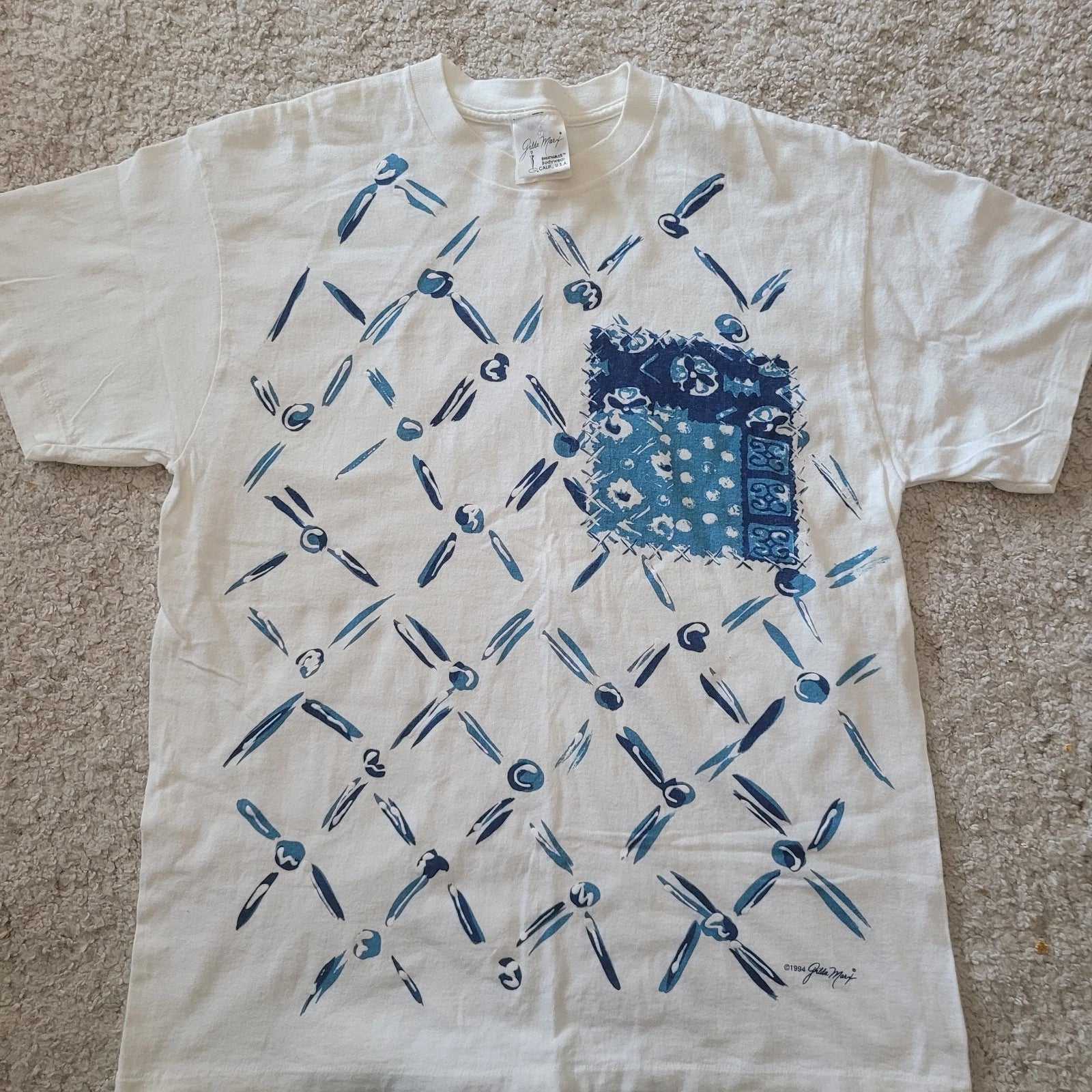 Vintage 1994 Jibbe May Artist T-Shirt Deadstock Made USA Wearable Art Tee