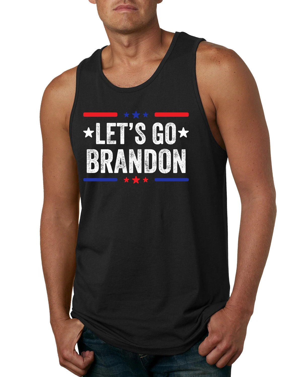 Lets Go Brandon Conservative Political Men Graphic Tank Top