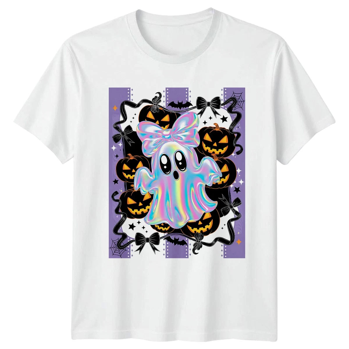 Cute Iridescent Ghost Halloween Spooky T-Shirt Kawaii Halloween Halloween