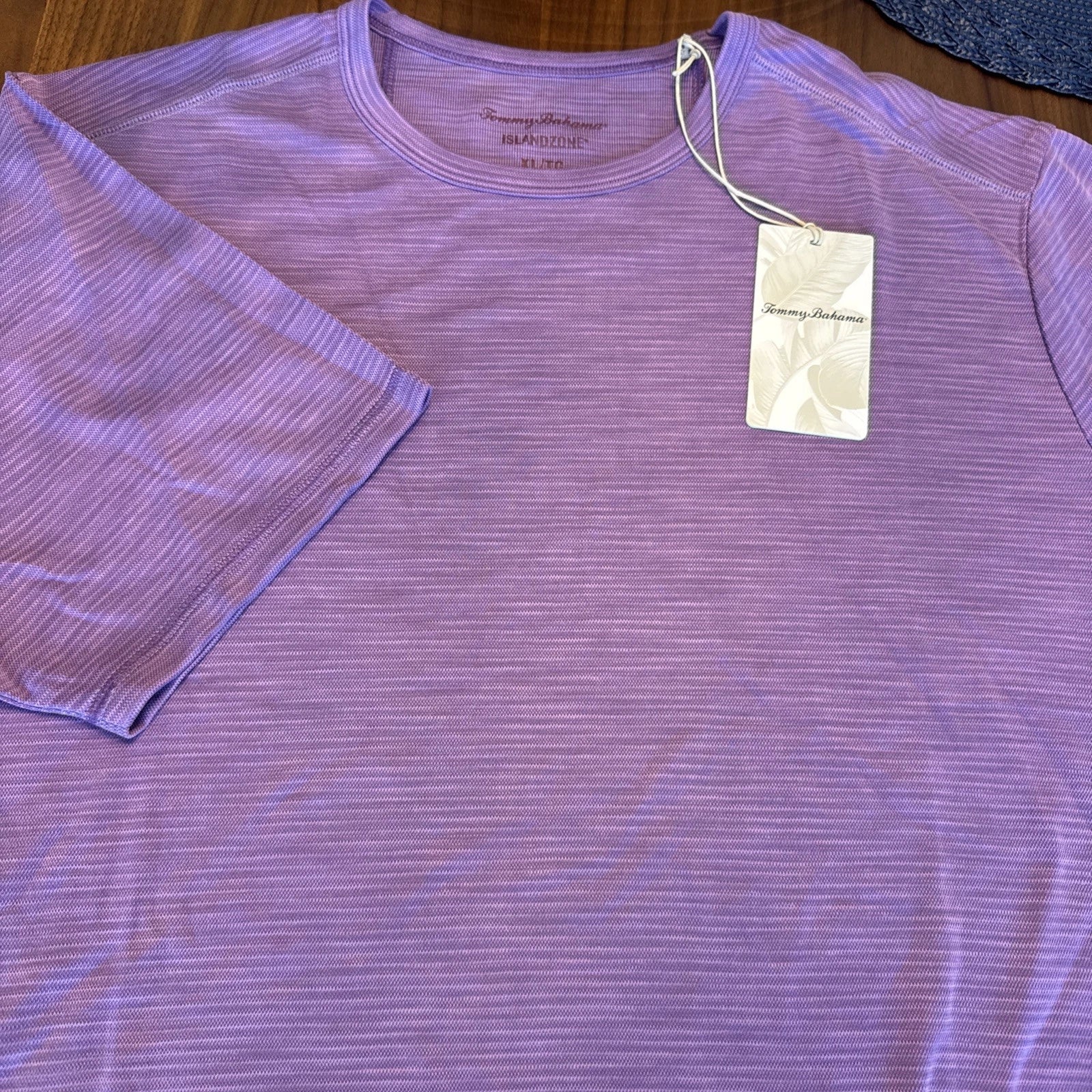 Tommy Bahama SZ XL Mens SS Island Zone Violet Performance Cool TShirt  NWT
