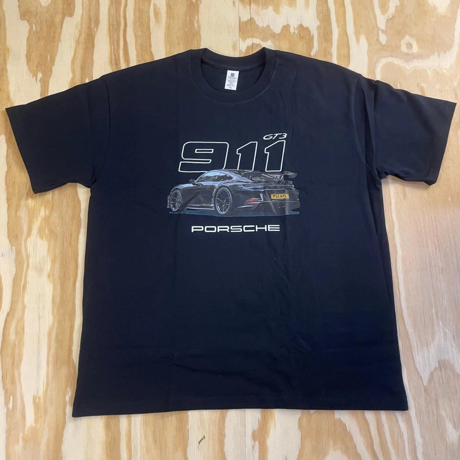 Porsche 911 T-Shirt – Black – Men’s XL – Vintage Print Design – Brand New