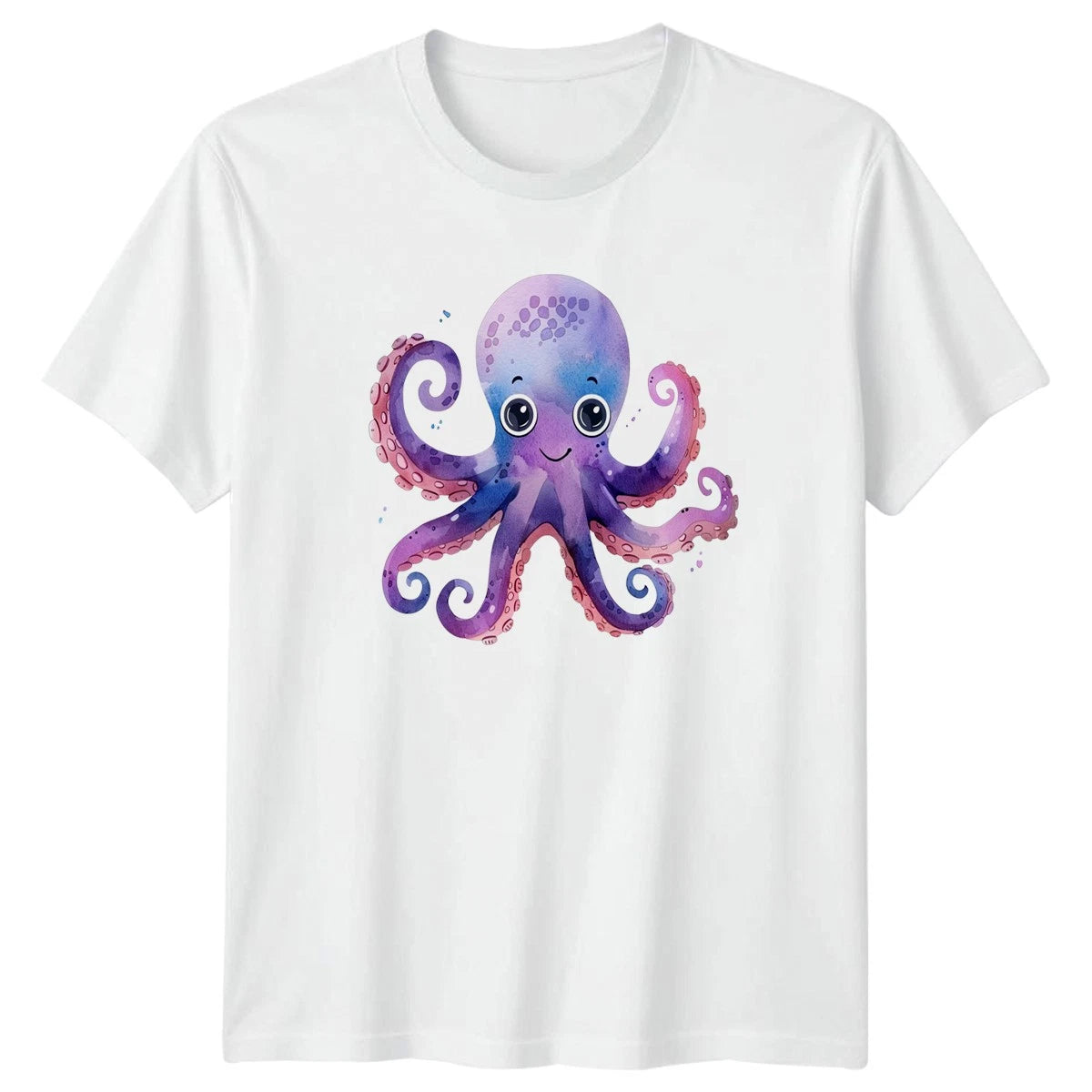 Cute Octopus Watercolor T-Shirt Sea Animal Ocean Life Gift For Him And Her