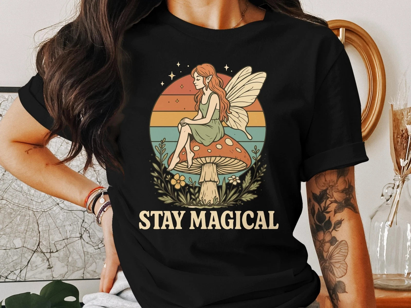 Stay Magical Fairycore T-Shirt, Aesthetic Cottagecore Graphic Tee for Women