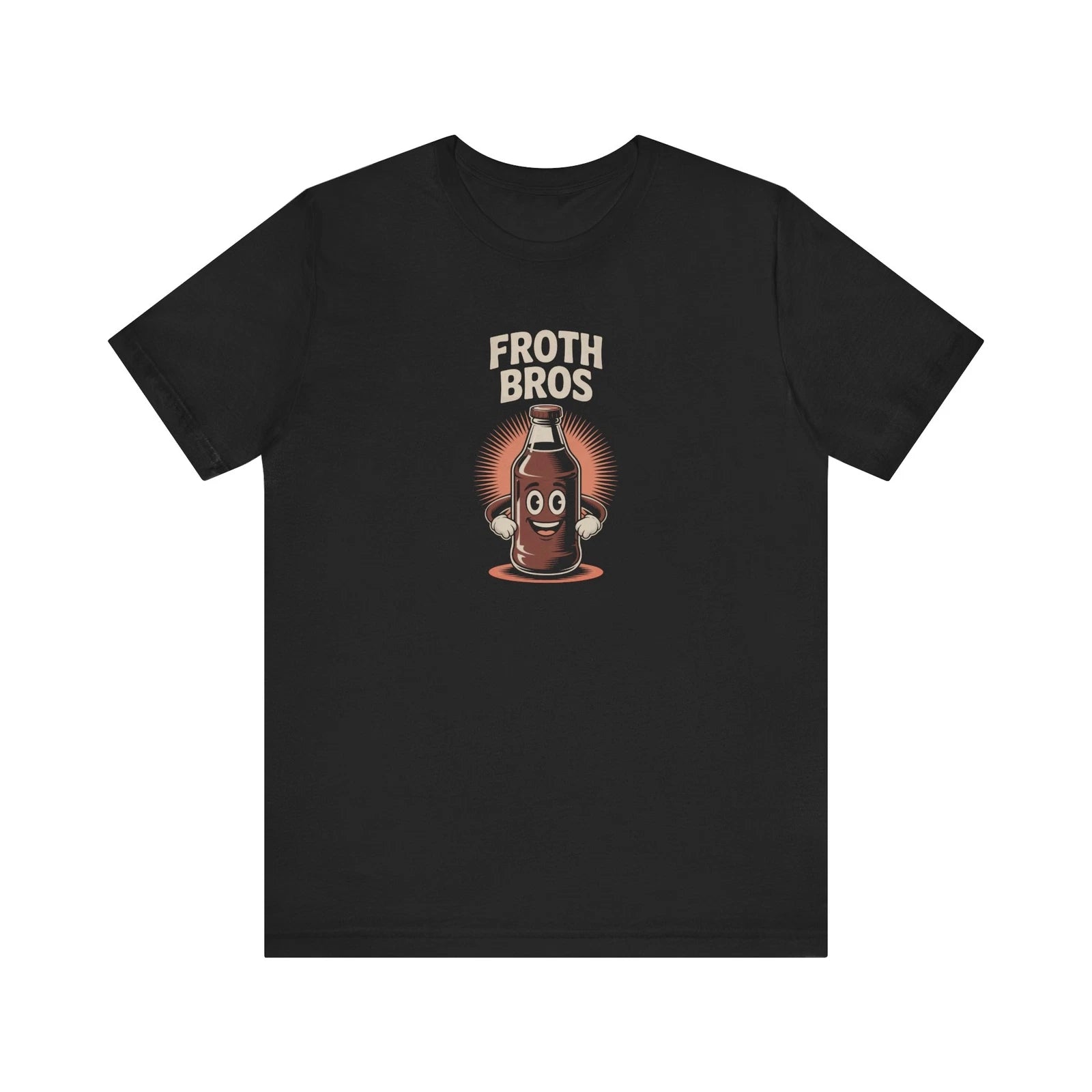 Froth Bros Root Beer Tee Retro Bottle Cartoon Funny Soda Aesthetic Shirt