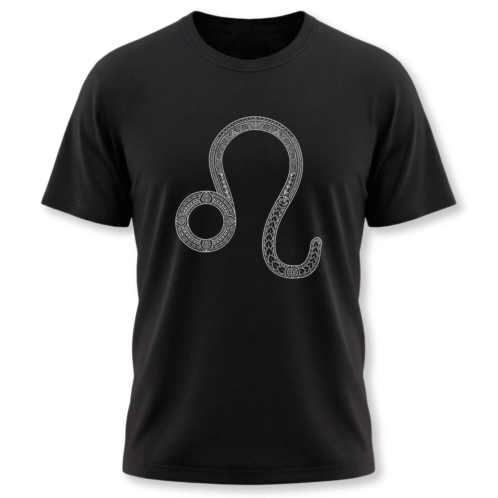 Leo Zodiac Tattoo Style Symbol T-Shirt | Astrology Sign Graphic Tee