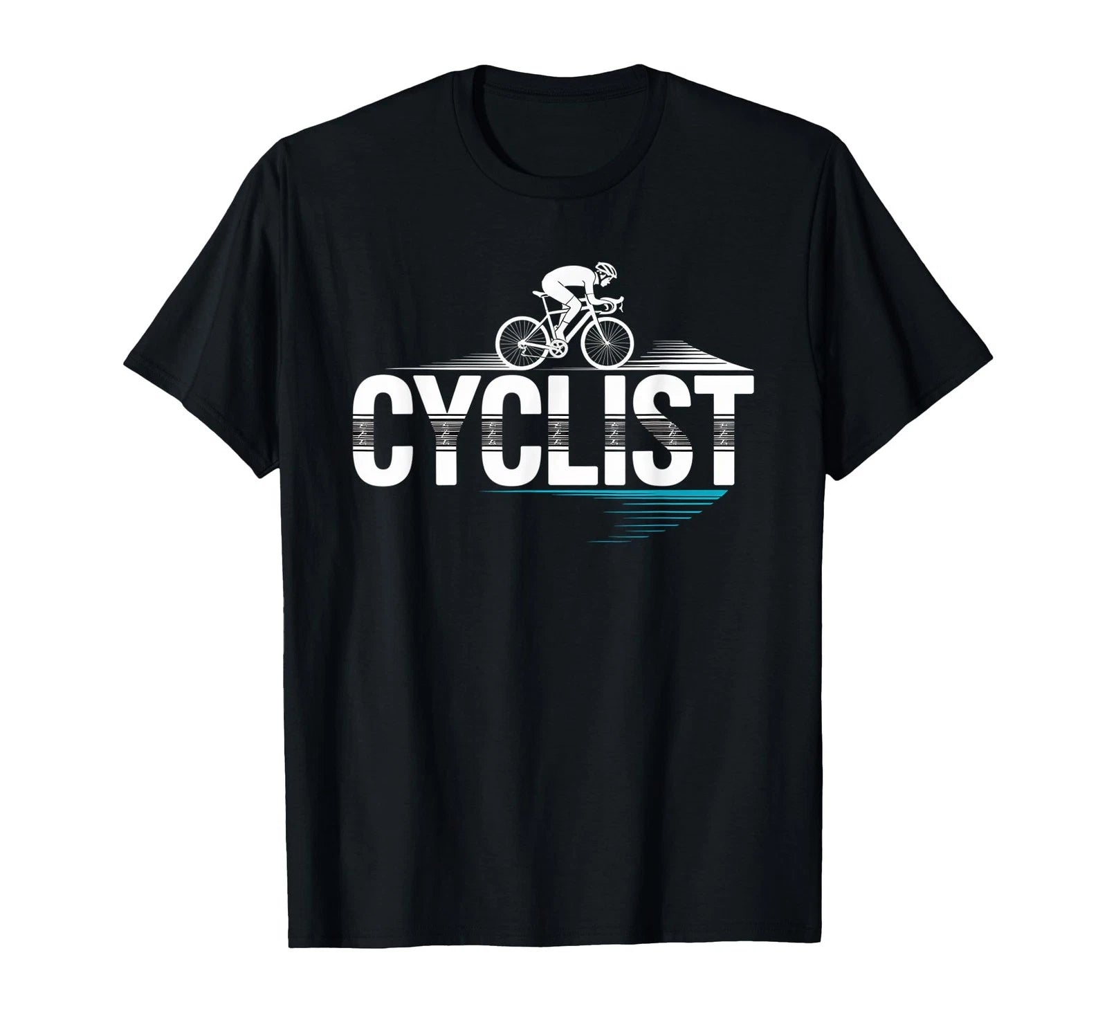 Cyclist Rhythm Line Motion Minimalist Flow T-Shirt