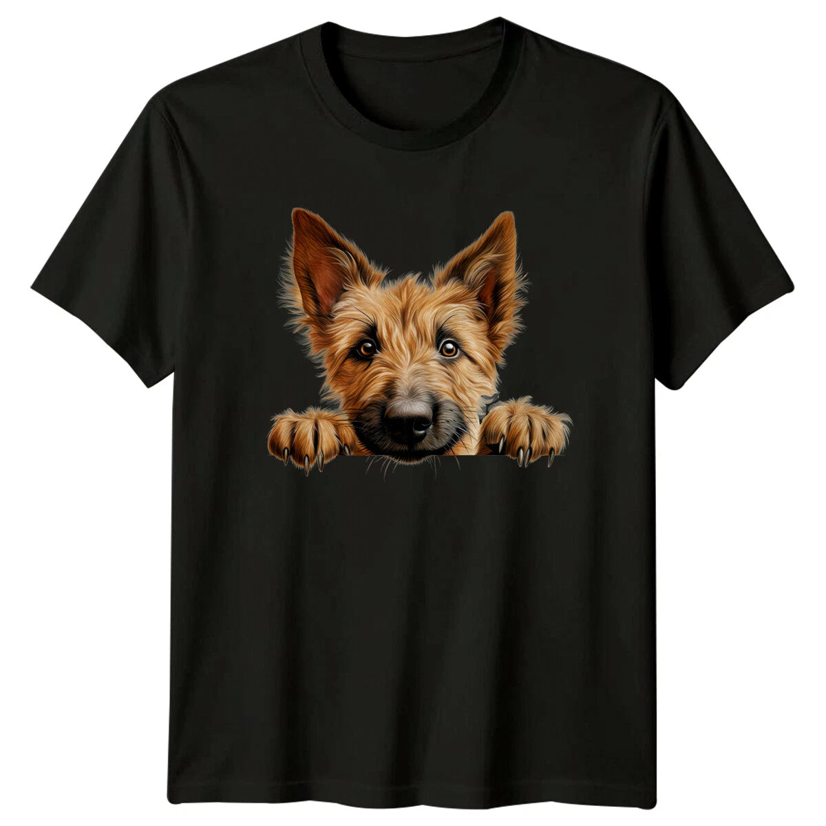 Cute Dog Peekaboo T-Shirt, Dog Lover Gift Tee, Cairn Terrier T-Shirt