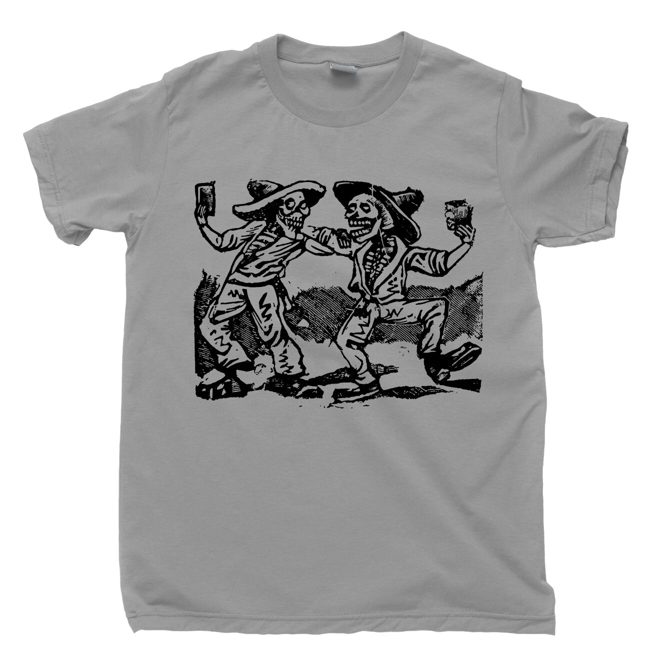 Jose Guadalupe Posada T Shirt Mexican Revolution Artist Day Of Dead Alcohol Tee
