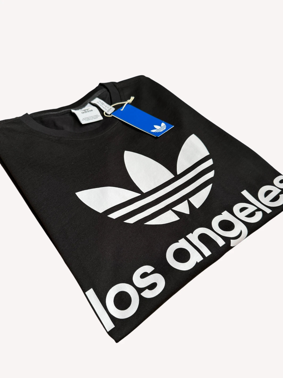 Adidas Originals Los Angeles T-Shirt Men’s Sz M Black Trefoil Graphic Tee New