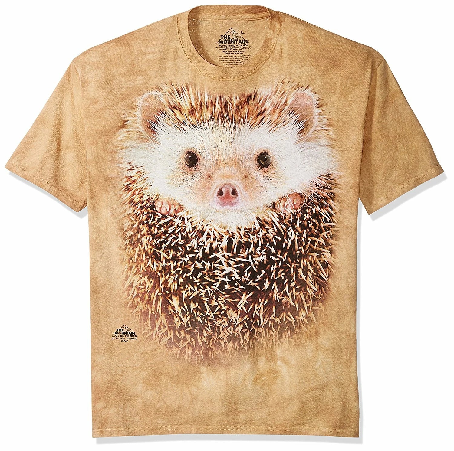 The Mountain Hedgehog Porcupine Spiky Mammal Cute Animal Pet Beige T-Shirt L-4X