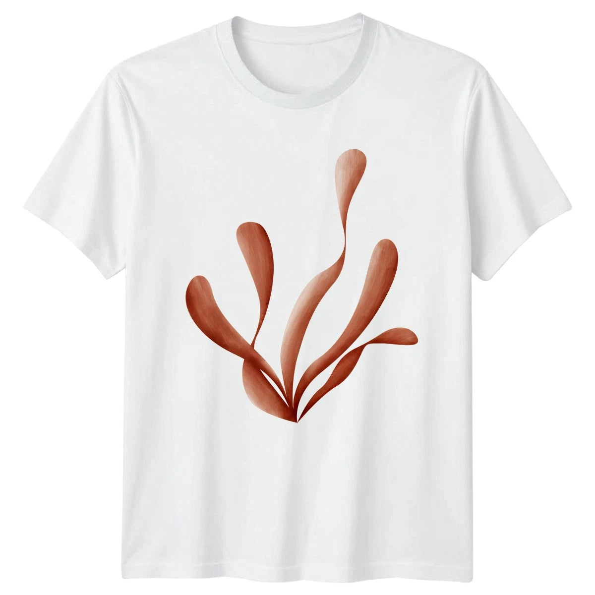 Abstract Coral T-Shirt Nature Botanical Art Minimalist Design Gift