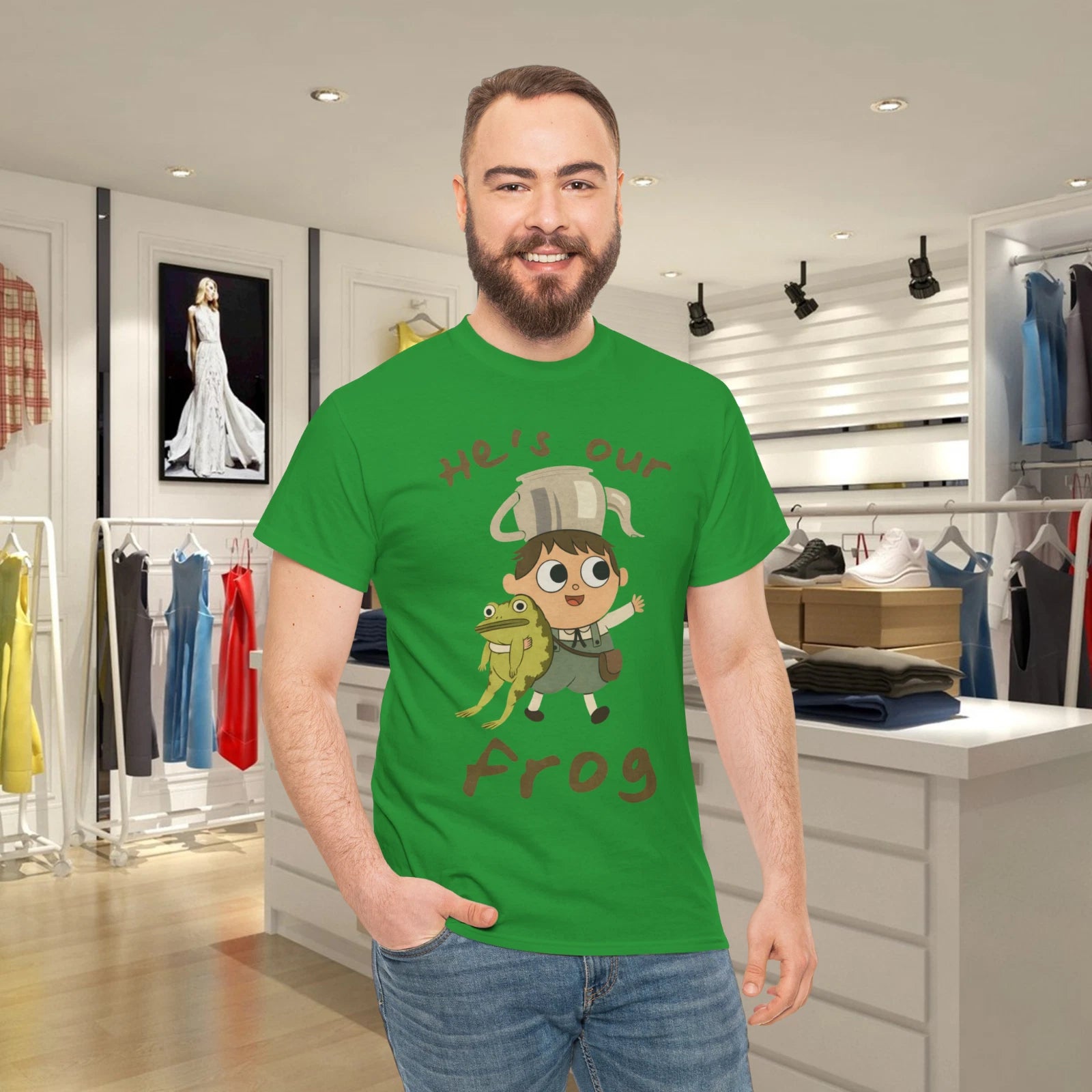 Over The Garden Wall He'S Our Frog Cute Cottagecore Cartoon T-Shirt