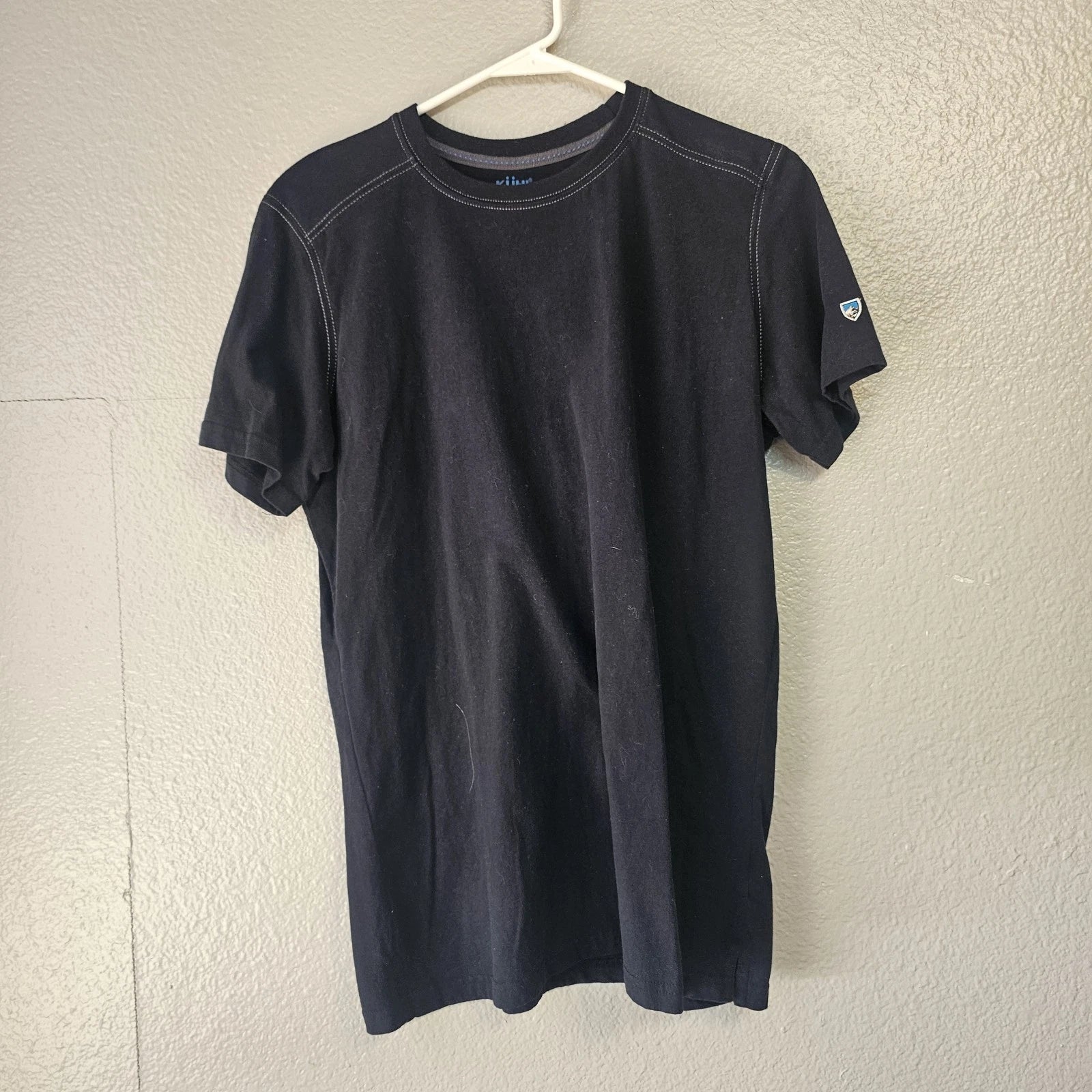 KÜHL Short Sleeve TShirt Men S Black Organic Cotton Outdoor Casual Gorpcore T745