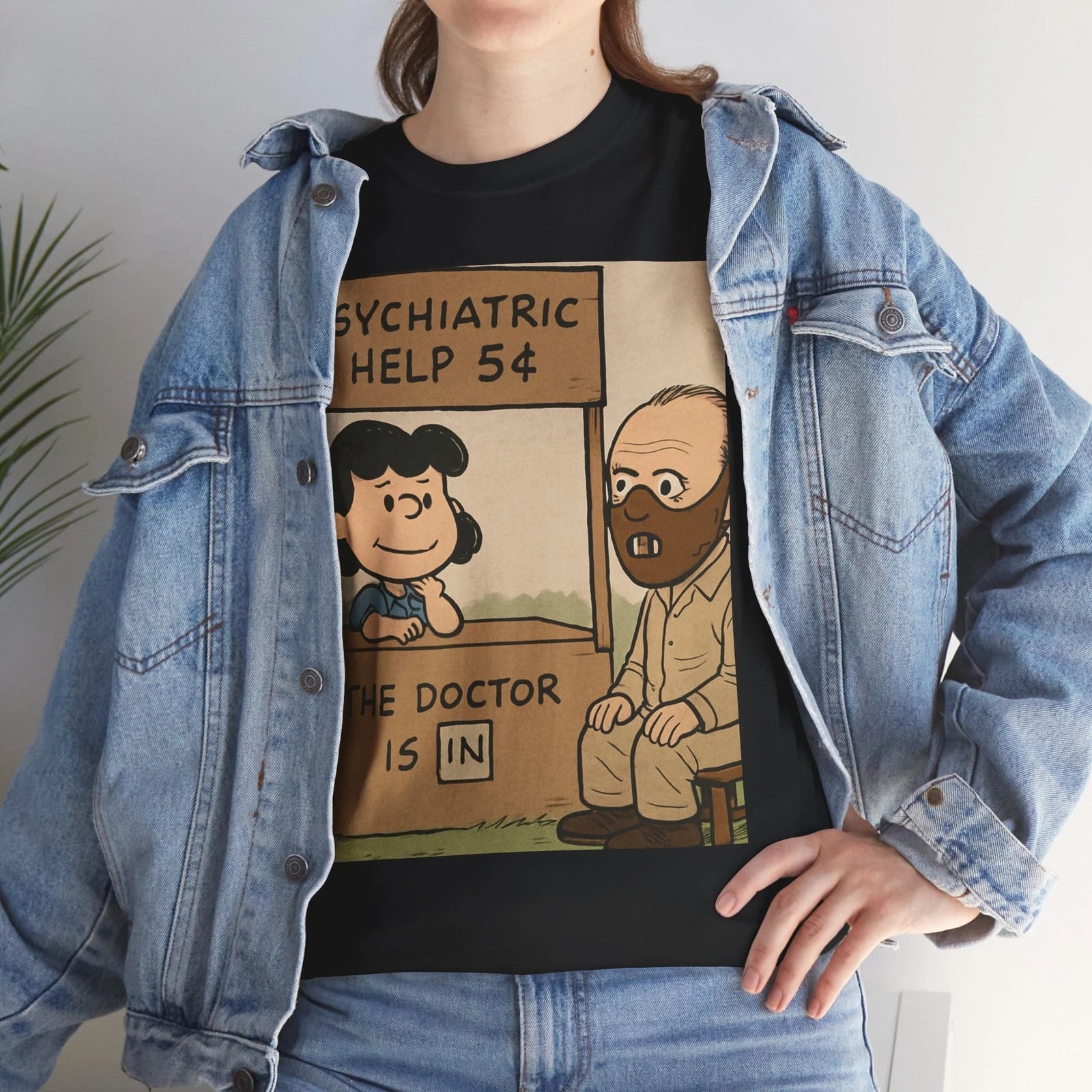 Hannibal Lecter Get's Lucy's Advice Psychiatric Help Unisex Tee Unisex T-Shirt P
