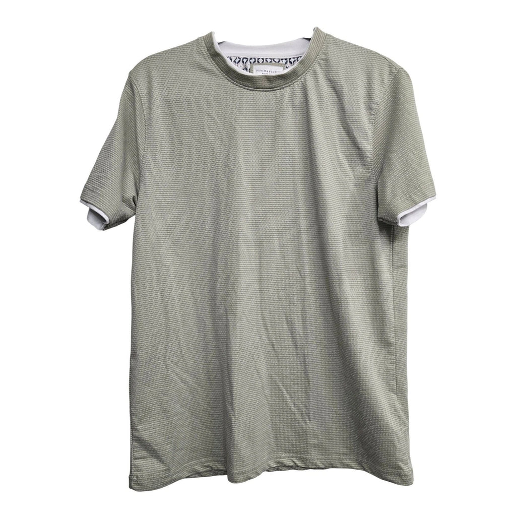 Denim & Flower Ricky Singh Knit T Shirt M Green Minimalist Casual Streetwear