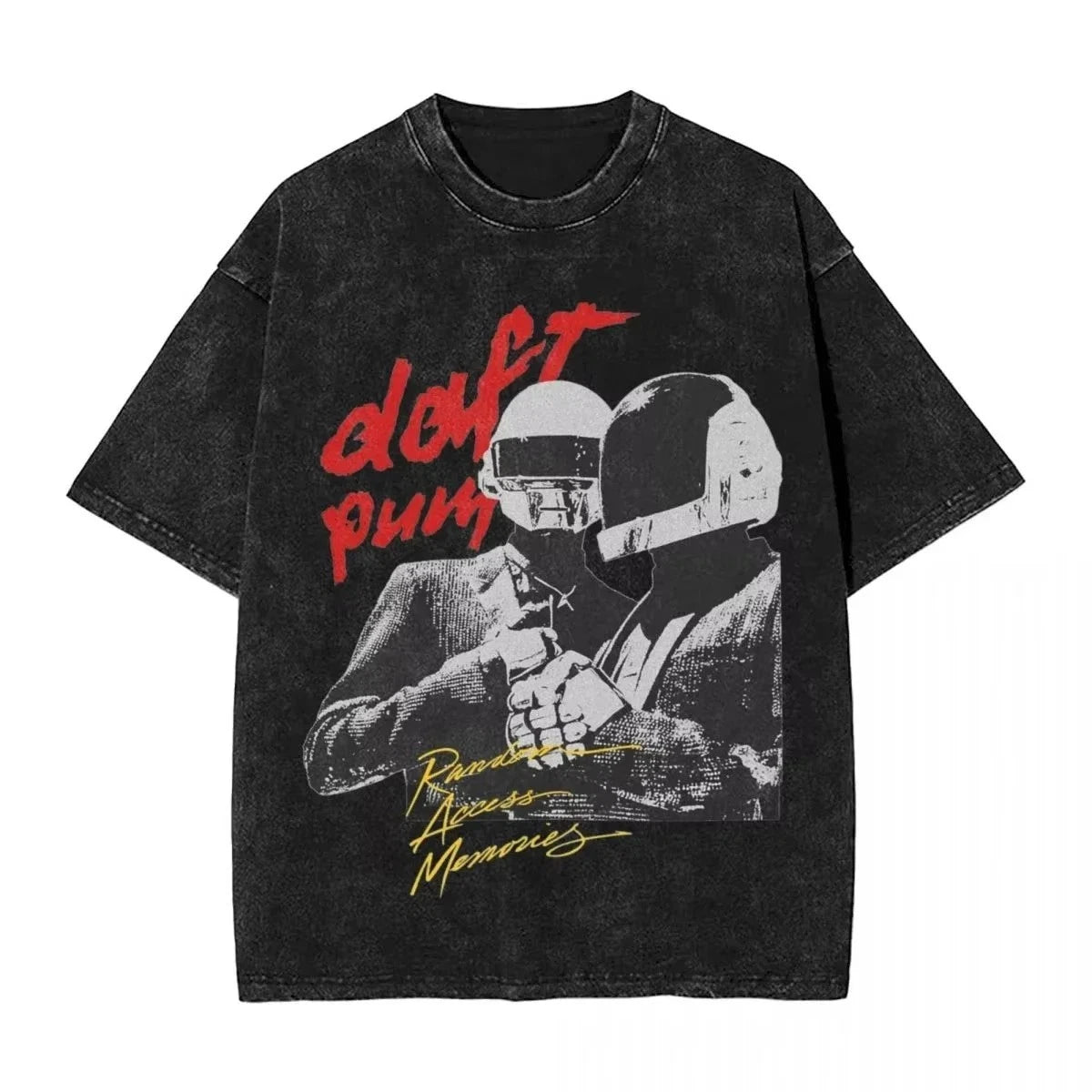 Daft Punk T-Shirts 100% Washed Cotton Tees Cool Style Unbranded Unisex Shirts