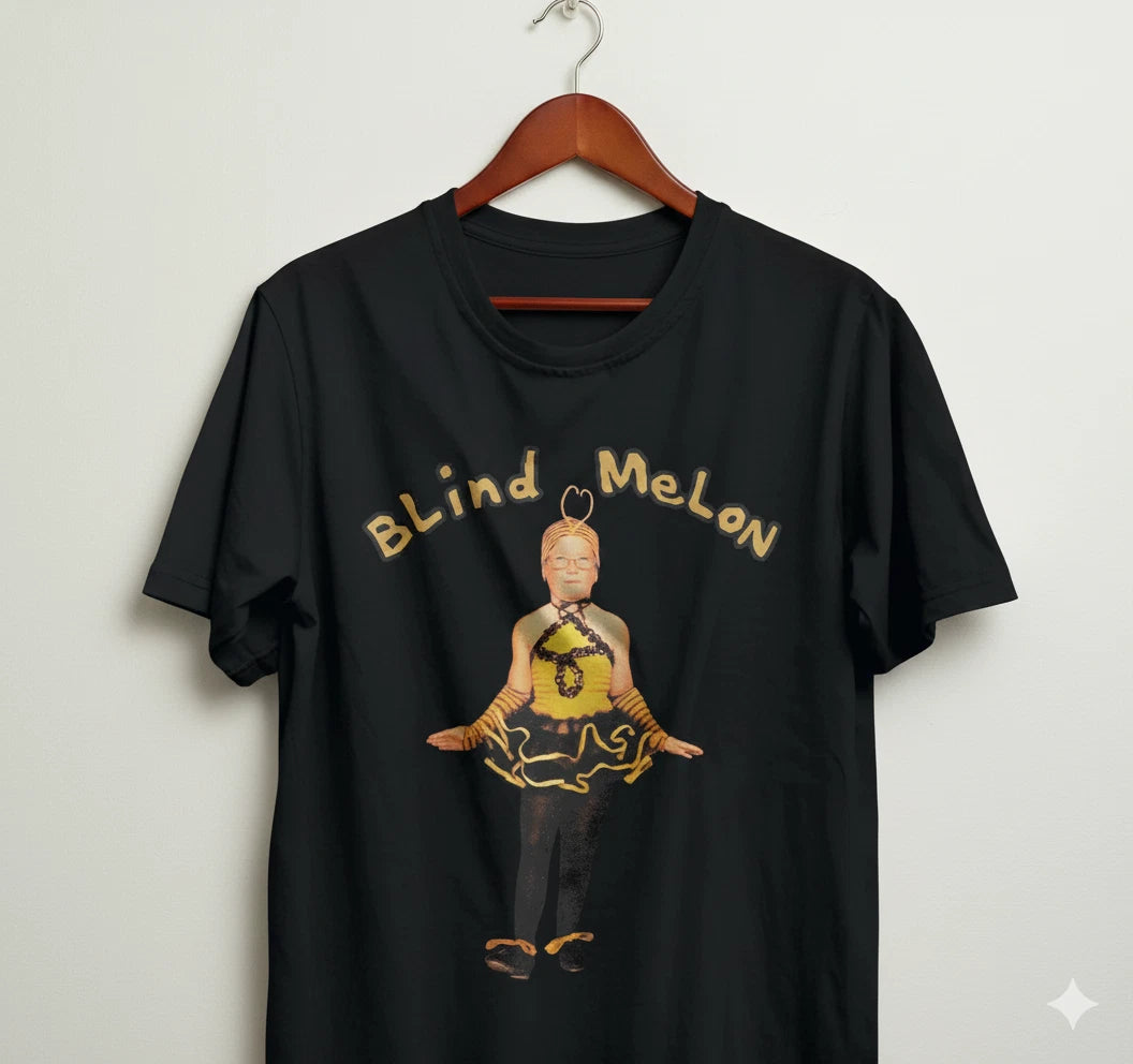 Blind Melon Graphic T-Shirt Vintage Alternative Rock Band Tee Black - T224