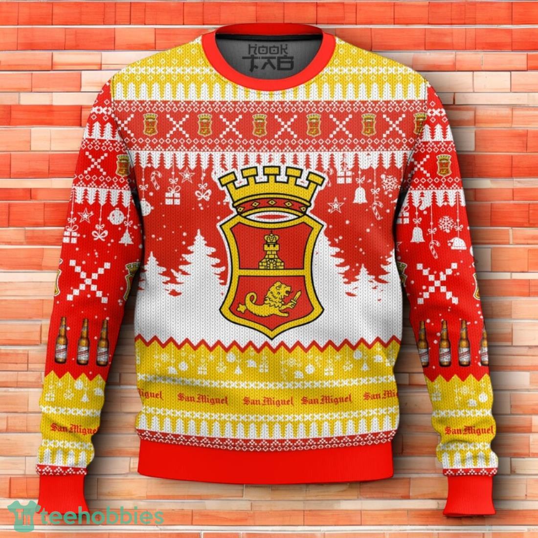 San Miguel United Kingdom Beer Ugly Christmas Sweater 3D Design For Men Women