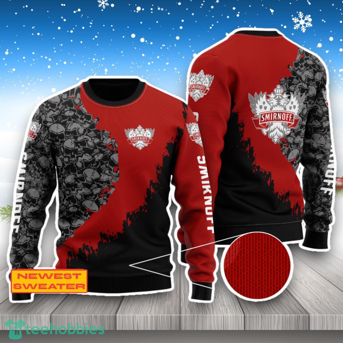 Smirnoff Vodka Skull Halloween 3D Sweater For Men Women
