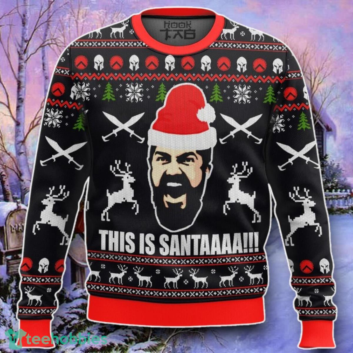Sparta This Is Santaaa Christmas Ugly 3D Sweater Style Gift