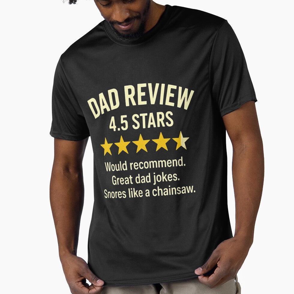Dad Review 4.5 Stars Funny Sarcastic Joke for Father Humor by BunBuntheDog-