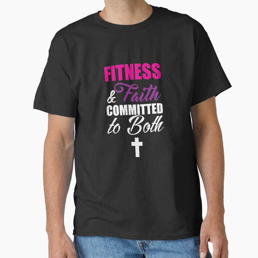 Fitness and Faith Committed to Both Married Gym Jesus Tee by shoutoutshirtco