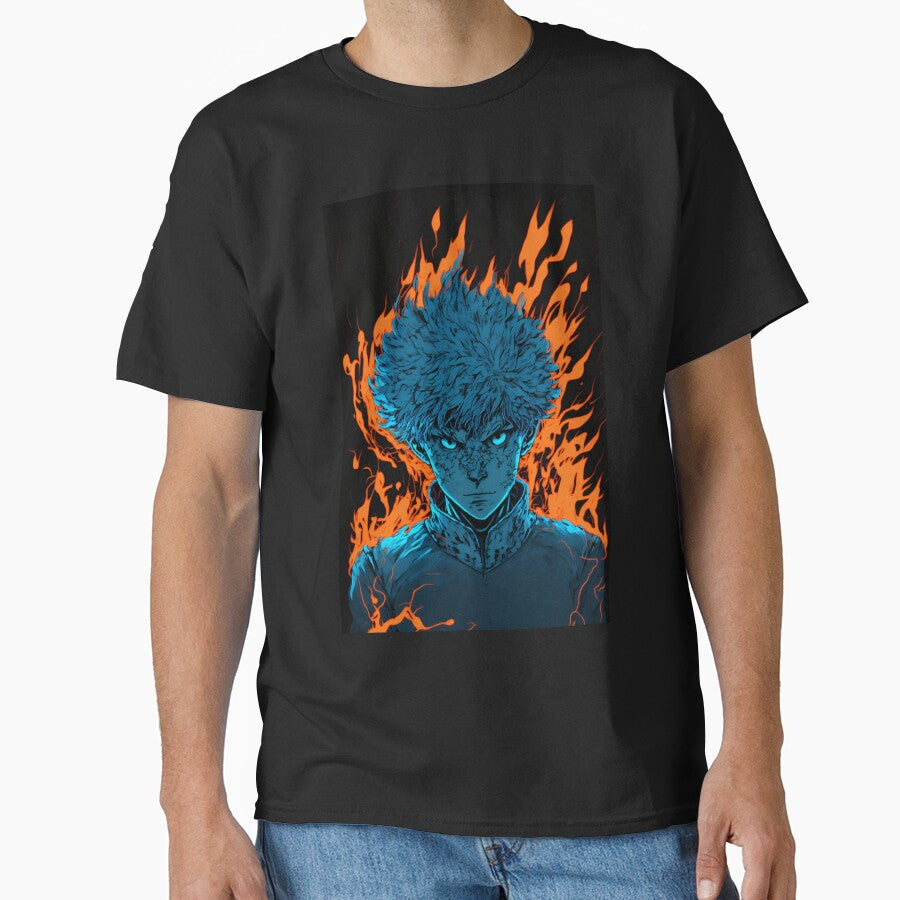 Anime Boy Blue Fire Powerup by Bubblebuk