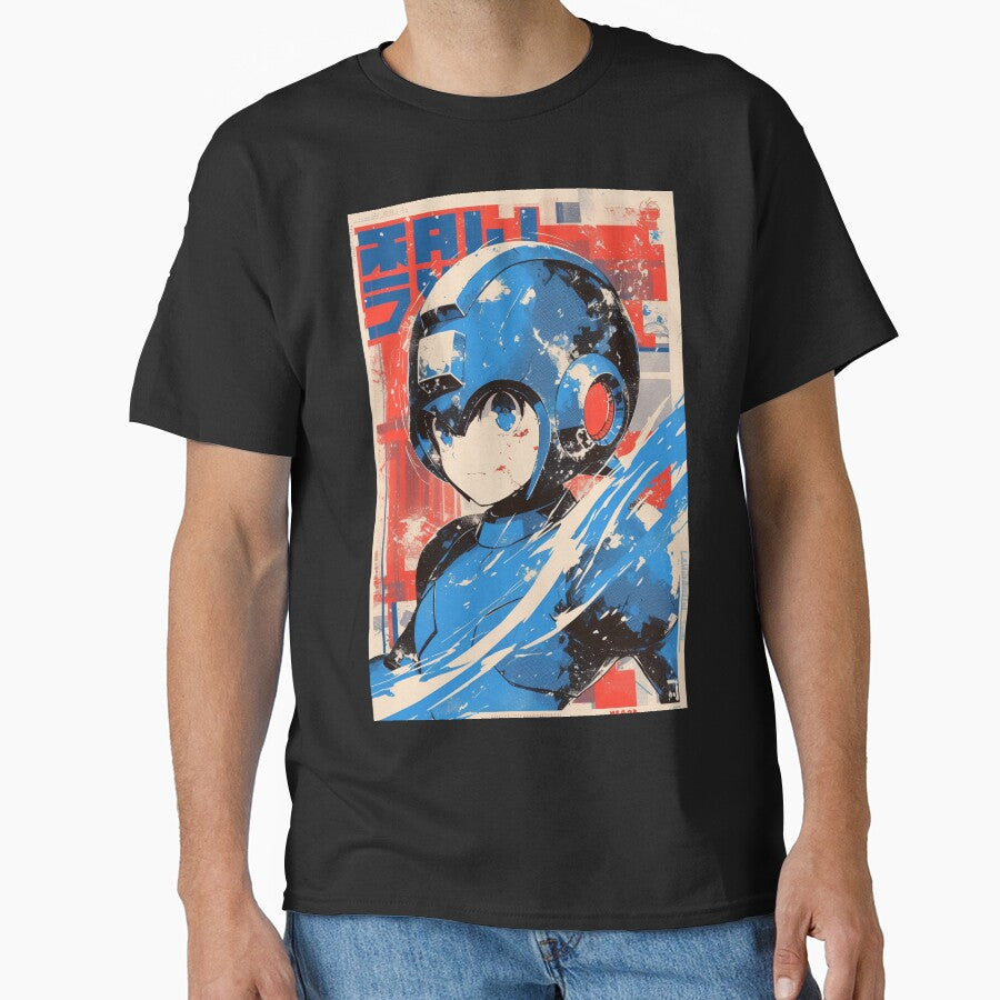 Mega Man Vintage Japanese Manga Cover by AnimeArsenalPrints