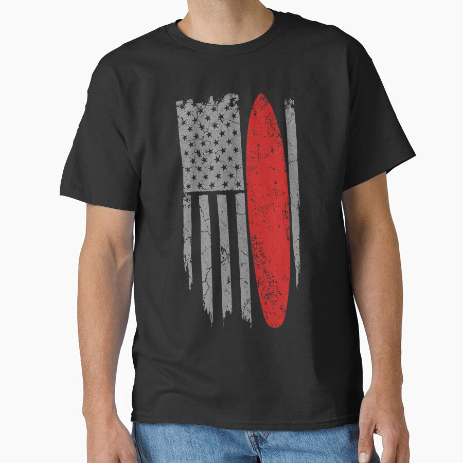 Surfing American Flag by GeniusDesignArt