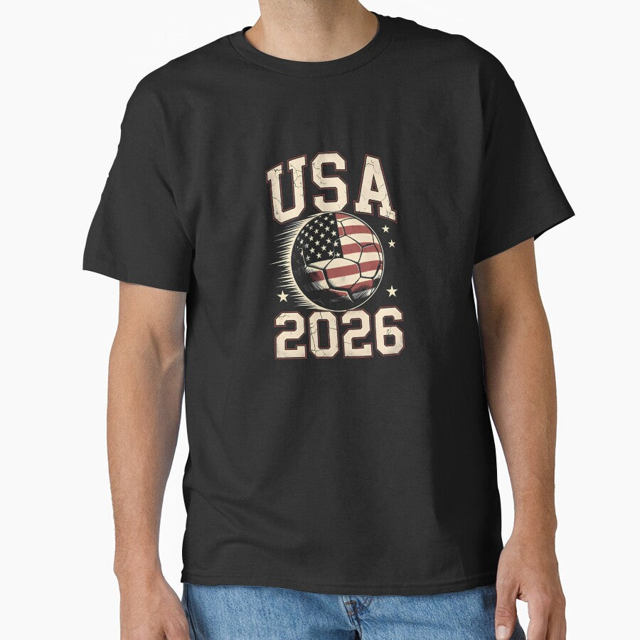 USA Soccer World Cup 2026 American Fan T-Shirt_88555733 by RKdrawings