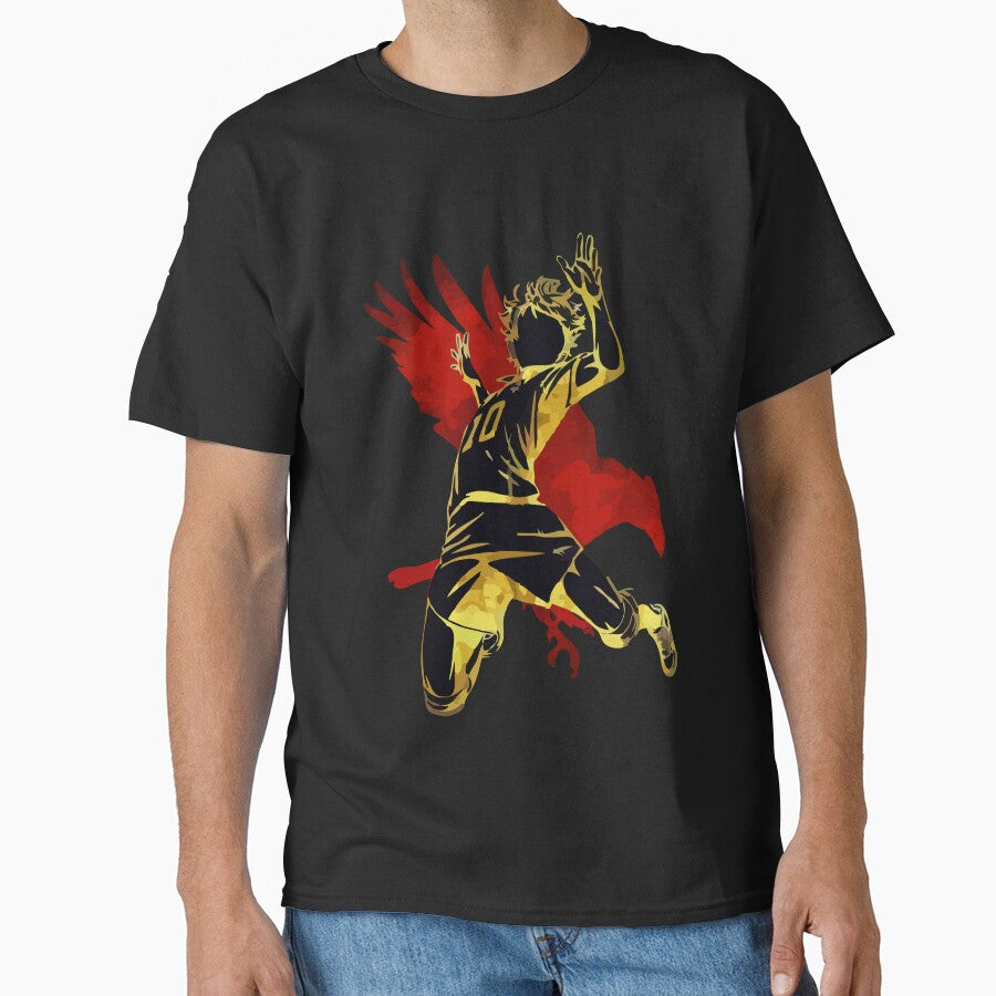 Hinata Rising Crow – Minimalist Haikyuu Volleyball Power Art by T-Chou