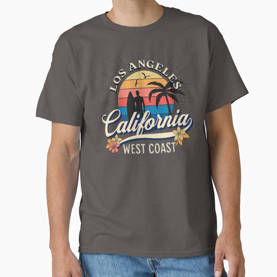 Beaches Surfing Los Angeles California by CattlettArt