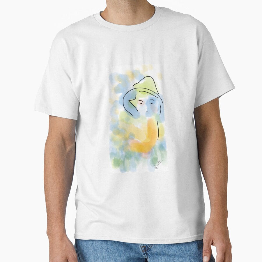 Girl wearing a hat - soft painting 009 by Hjortur