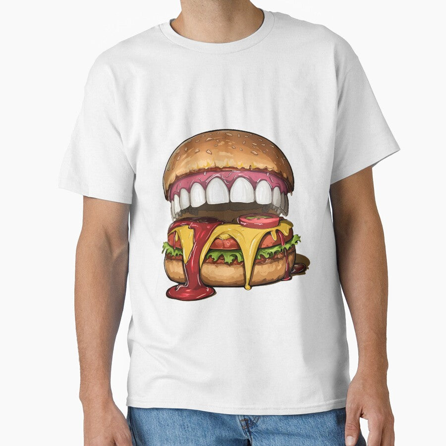 Savage Burger Funny Meme Junk Food Humor by MAGDY CANVAS