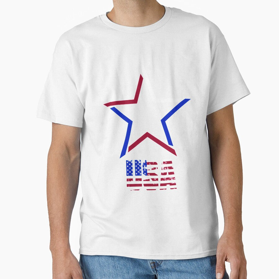 Star | USA T-Shirt for Men and Women by AllStarMerch
