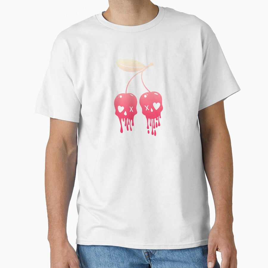 Cherries Skull Pastel Goth by Fran Fryberg