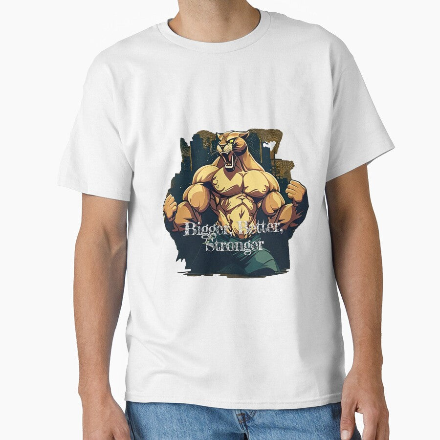 Bigger, Better, StrongerDesignBodybuilding Fitness Gym Workout Exercise Merch Print Design by tengamerx