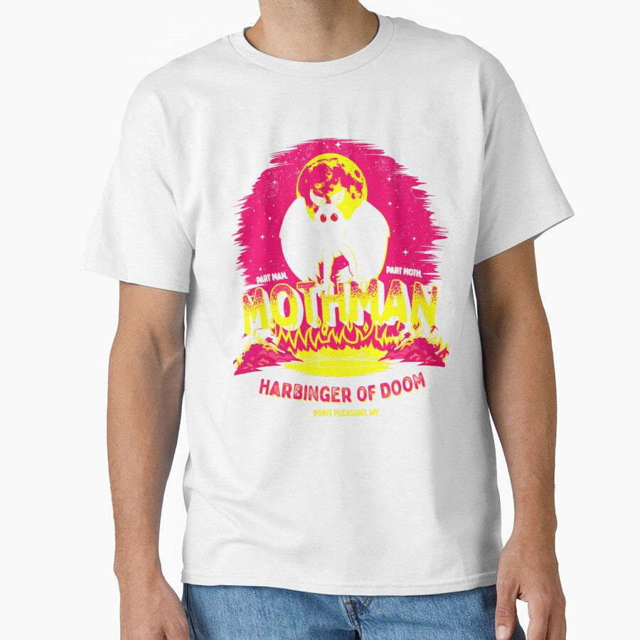 Mothman - Harbinger of Doom! Funny Cute Cryptid Creature Short Sleeve by baabmmanry52