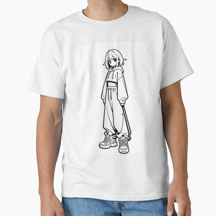 Fashion - silhouet woman crop hoodie by AnimeShin