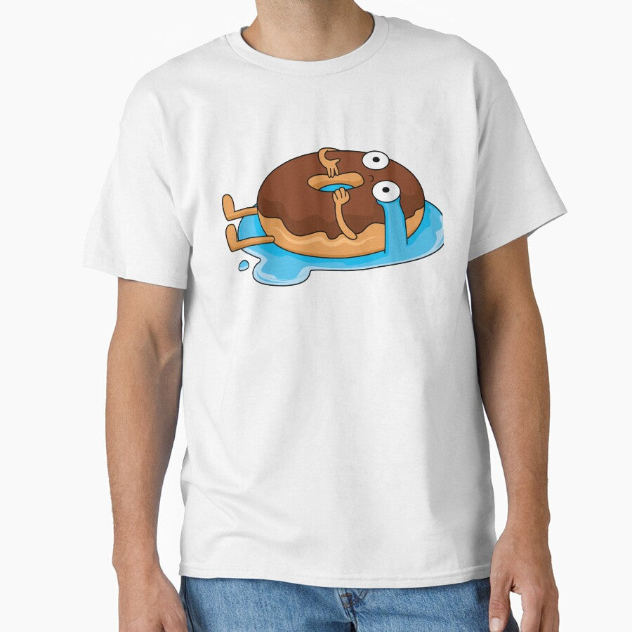 Crying Donut Chocolate Humor Kawaii Crying Donut Funny Food Gift by CLC54