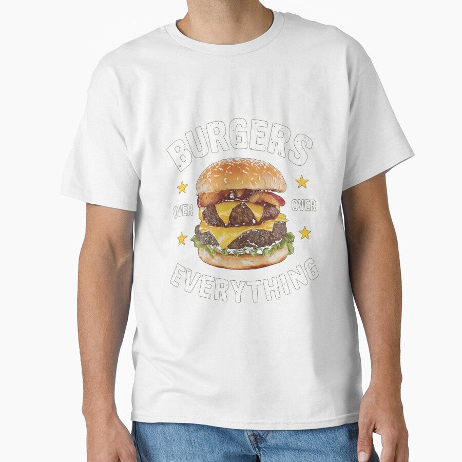 Burgers Over Everything Tee by Kuczyn