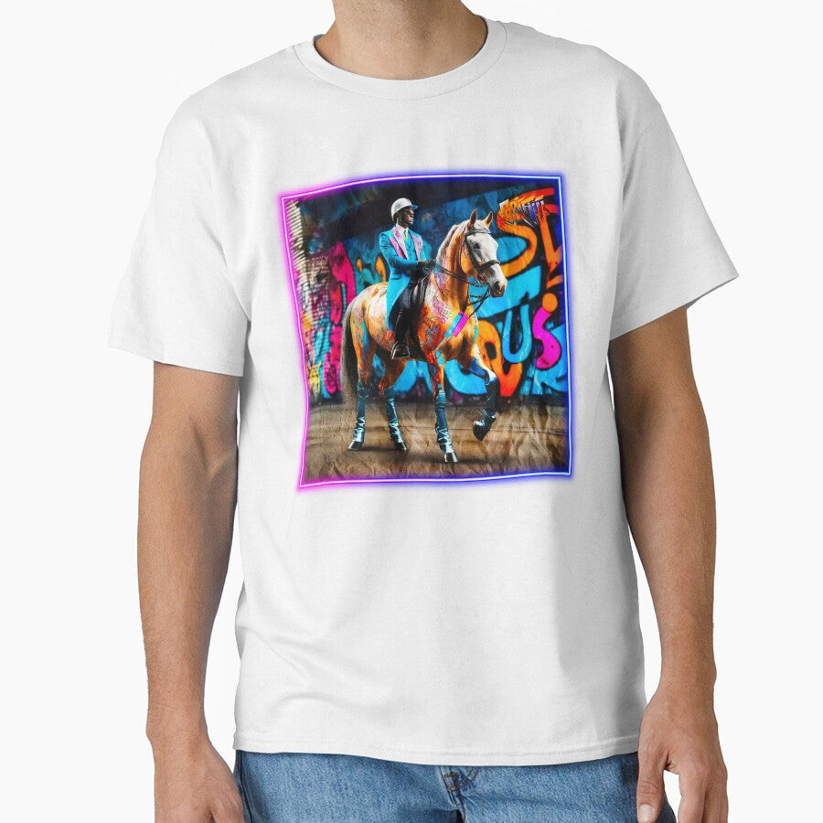 Graffiti style Horse and rider by Drone-tees