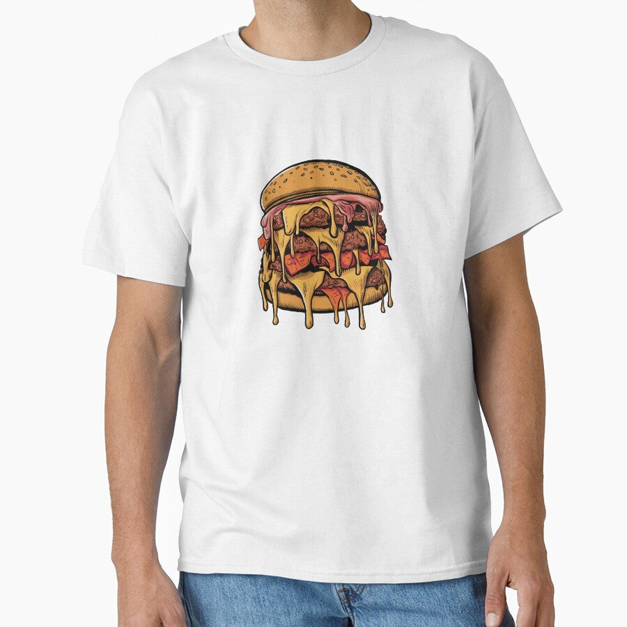 Giant Cheesy Burger Illustration - Delicious and Juicy by Badr  Rida