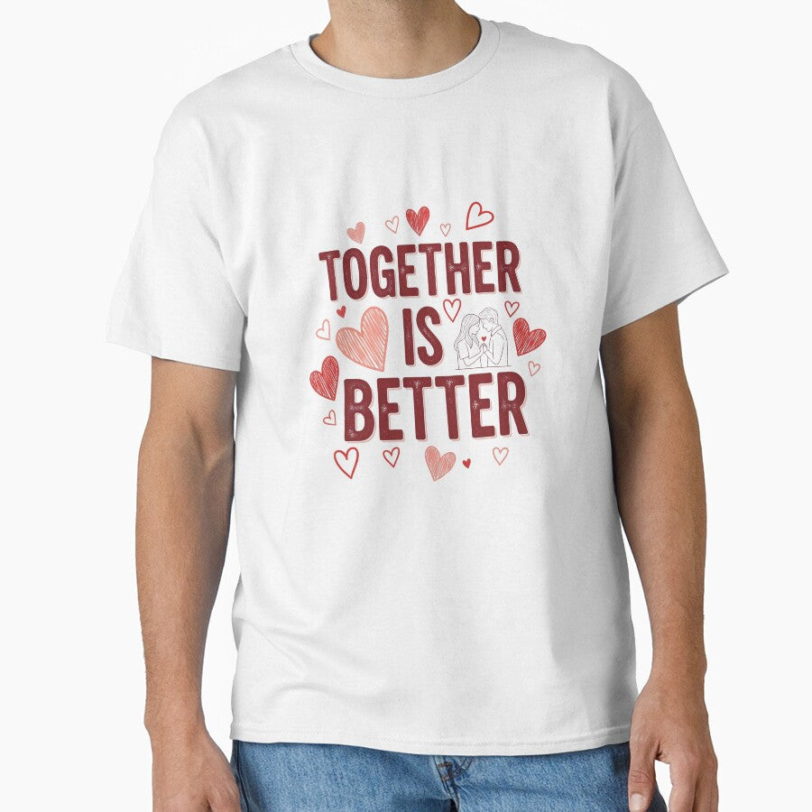 Together is Better Cute Romantic T-Shirt by MofazStyle